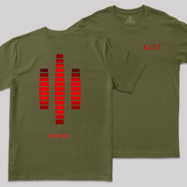 KITT Lights Front and Back Printed Geek T-Shirt