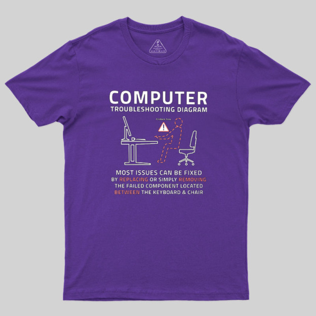 Between the Keyboard Chair Geek T-Shirt