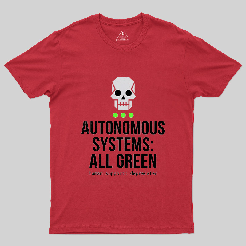 Autonomous Systems All Green Geek T-Shirt