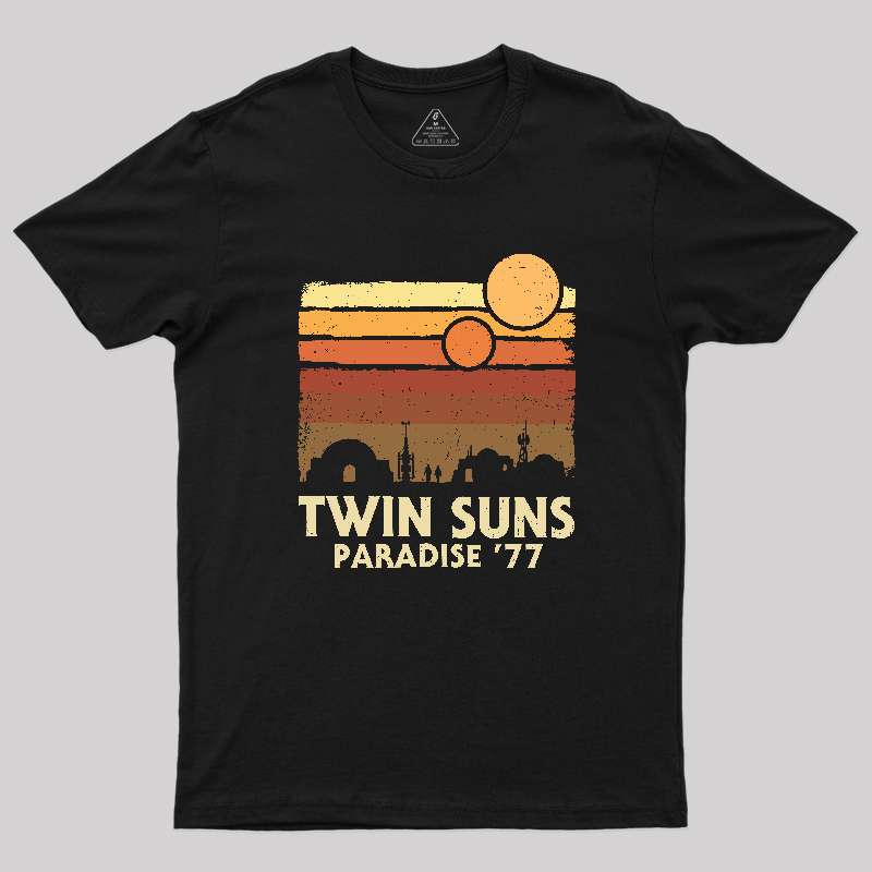 Twin Suns Paradise77 Geek T-Shirt
