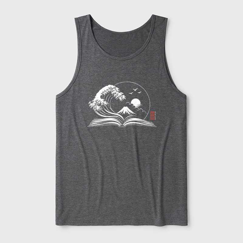The Great Wave of Knowledge Ultra Soft Heather Tank