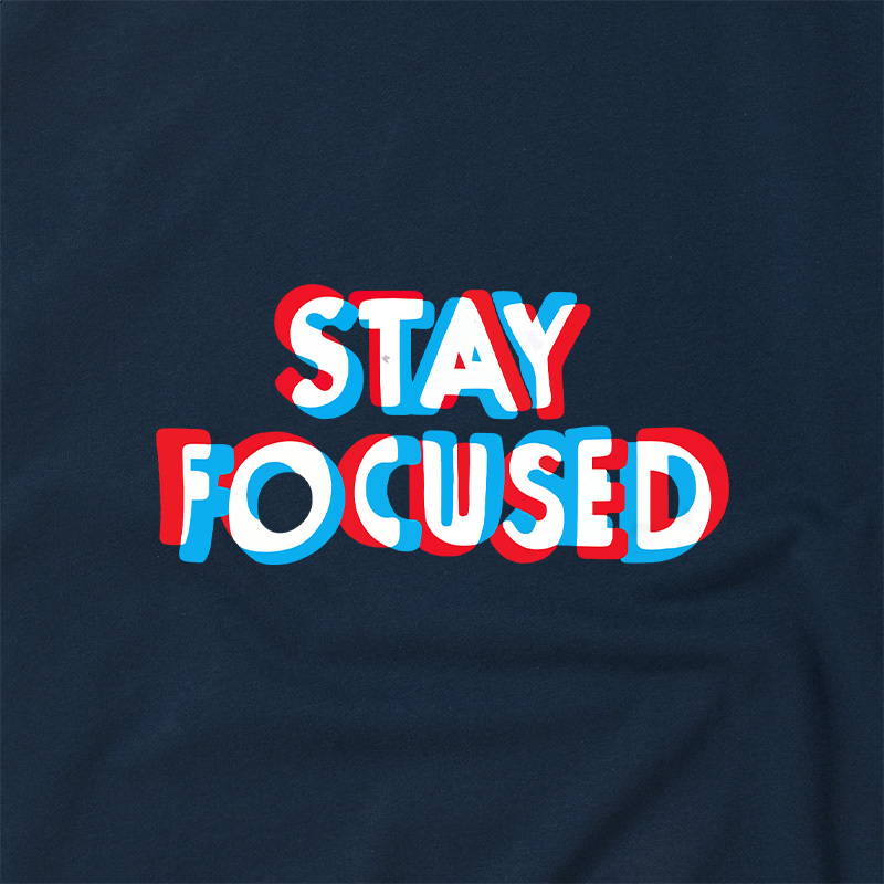 Stay Focused Geek Retro Raglan T-Shirt