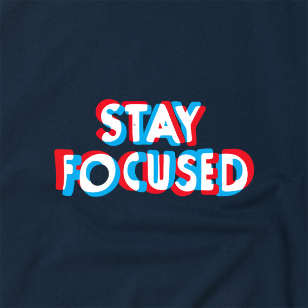 Stay Focused Geek Retro Raglan T-Shirt