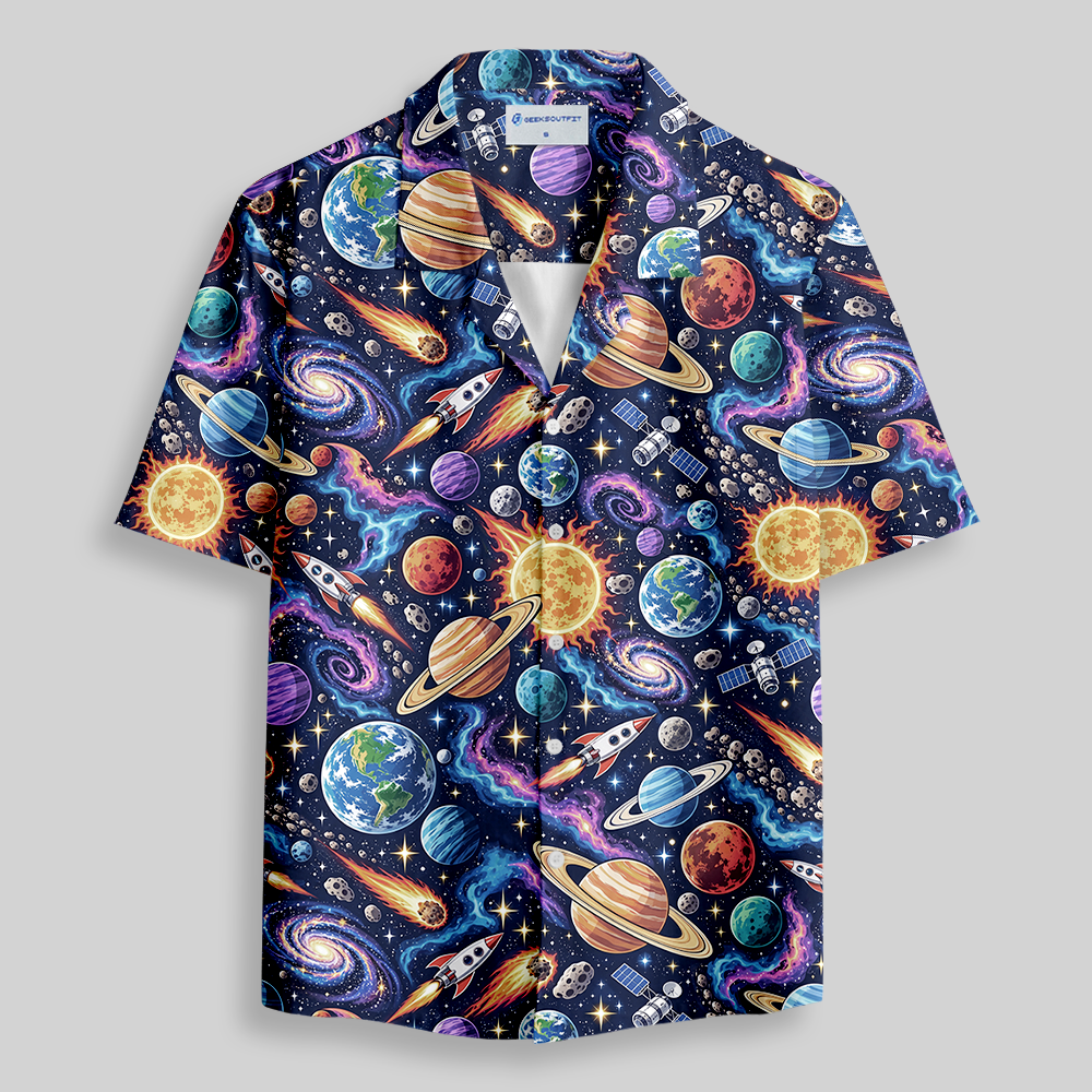 Geeksoutfit Galactic Fleet Button Up Pocket Shirt for Sale