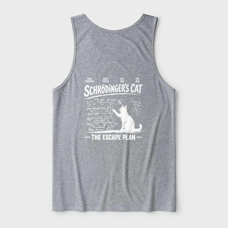 Schrodinger's Cat Escape Plan Interesting Physics Science Ultra Soft Heather Tank