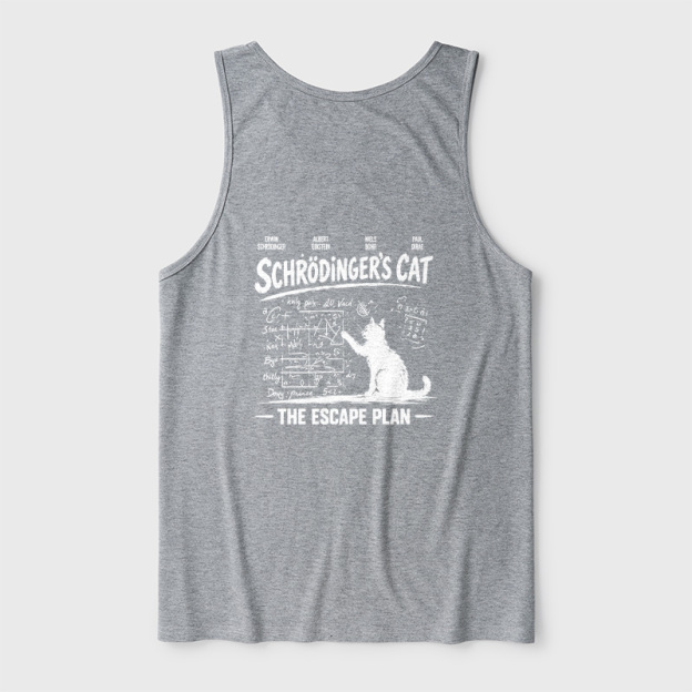 Schrodinger's Cat Escape Plan Interesting Physics Science Ultra Soft Heather Tank