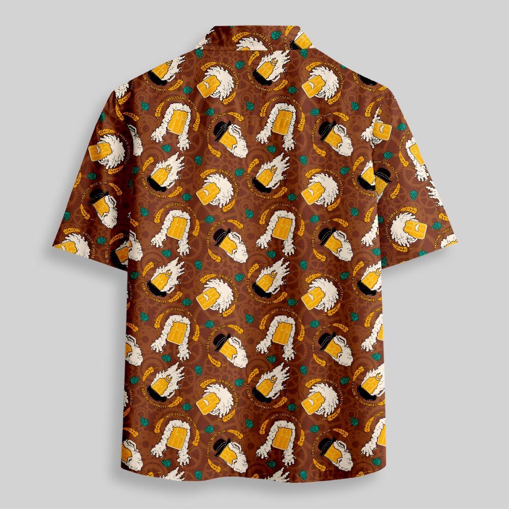 World Celebrities Beer Funny Button Up Pocket Shirt