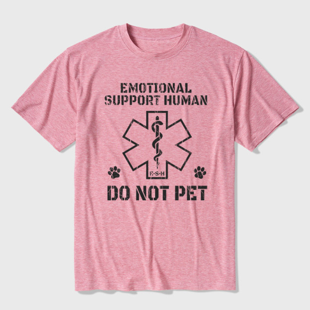 Emotional Support Human Ultra Soft Heather Tee