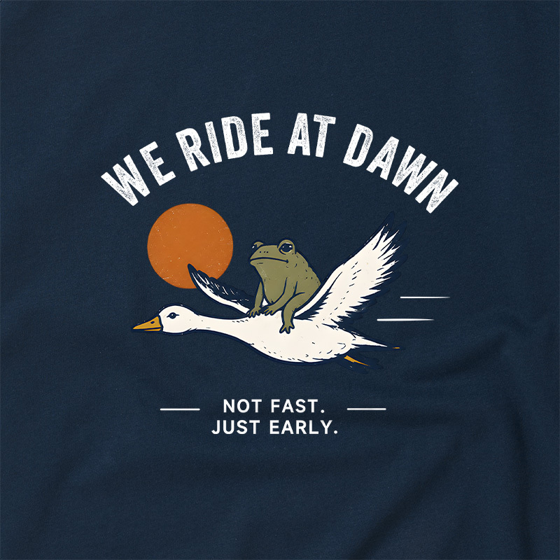 We Ride at Dawn Geek Retro Raglan T-Shirt