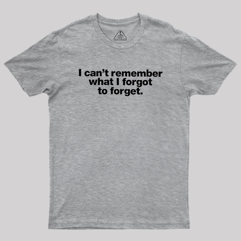I Can Not Remember What I Forgot To Forget Geek T-Shirt