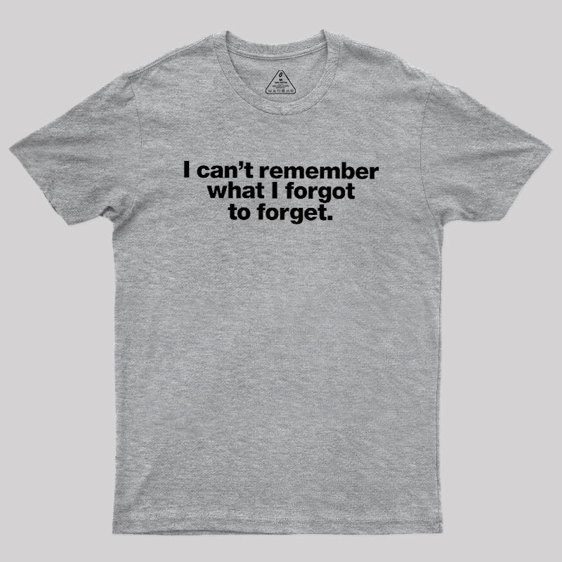 I Can Not Remember What I Forgot To Forget Geek T-Shirt
