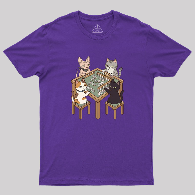 Cat Mahjong Geek T-Shirt