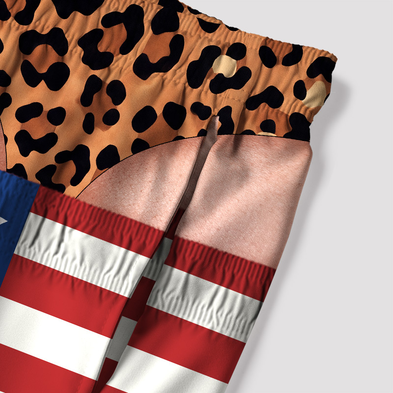 The Wild Illusion Geek Hawaiian Swim Trunks