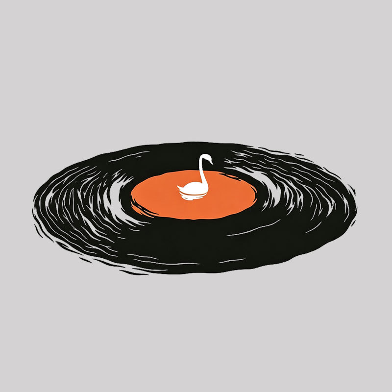 Swan Lake Vinyl Record Visual Geek T-Shirt