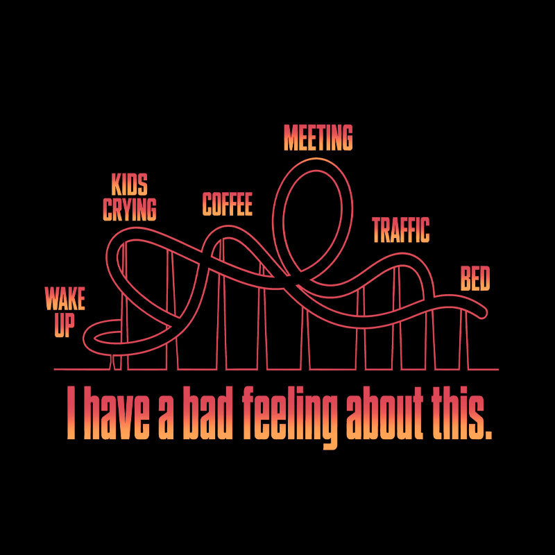 Bad Feeling Roller Coaster Geek T-Shirt