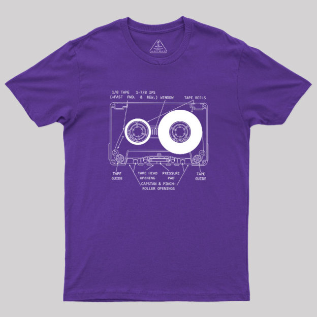 Anatomy of a Cassette Tape Geek T-Shirt
