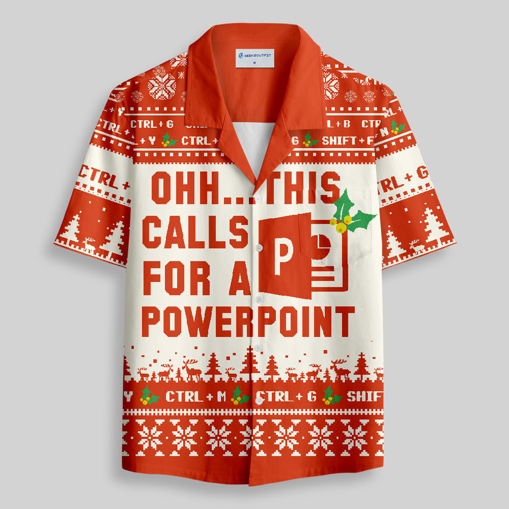 Geeksoutfit Ohh This Calls for a Powerpoint Button Up Pocket Shirt for Sale