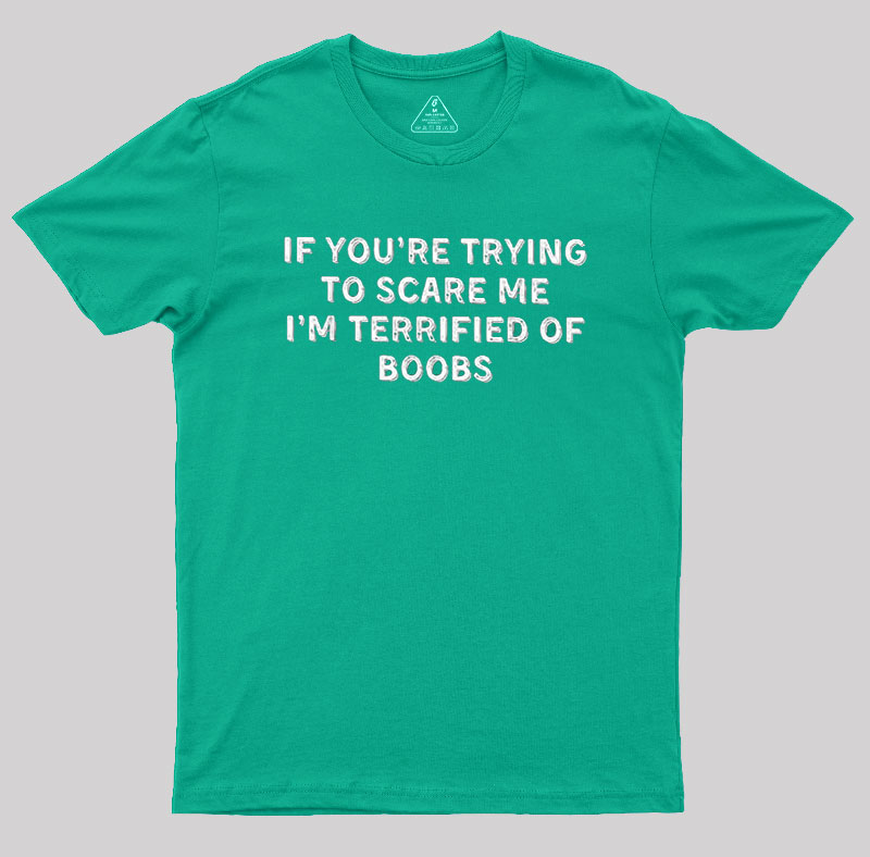 Terrified Humor Geek T-Shirt