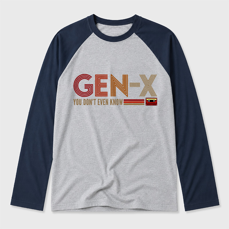 Generation X Geek Retro Raglan Long-Sleeve Tee