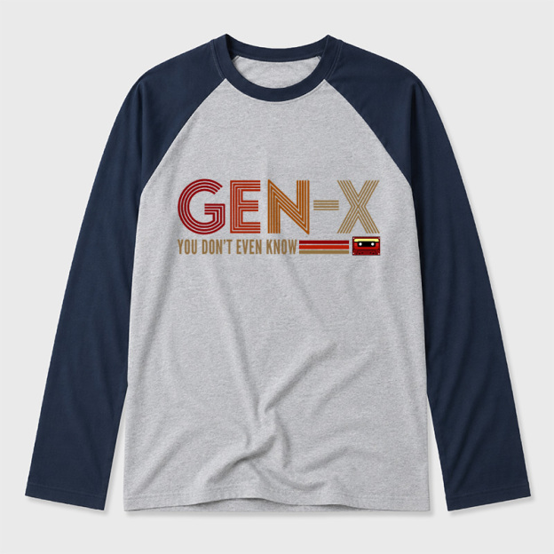 Generation X Geek Retro Raglan Long-Sleeve Tee