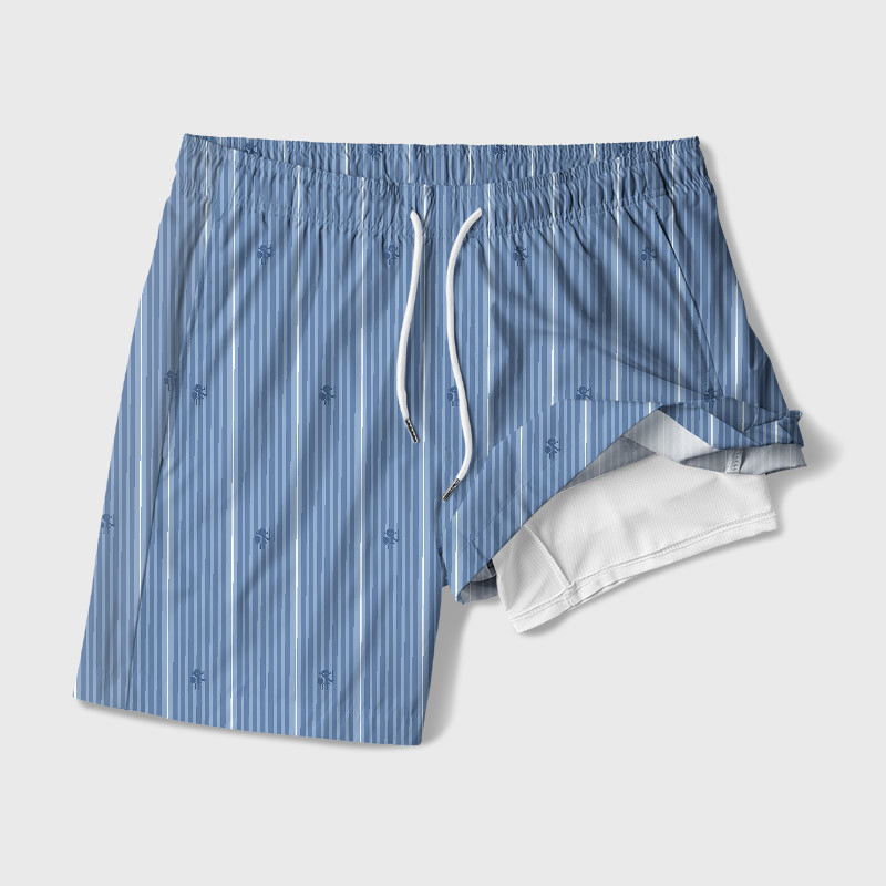 The Striped Dungeon Sentinel Geek Hawaiian Swim Trunks