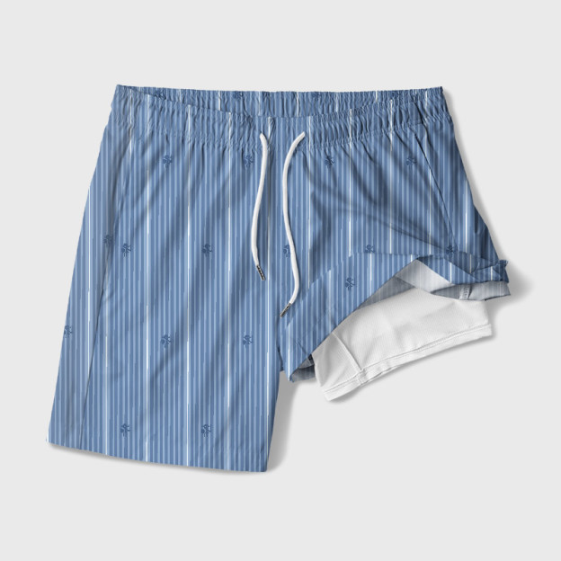 The Striped Dungeon Sentinel Geek Hawaiian Swim Trunks
