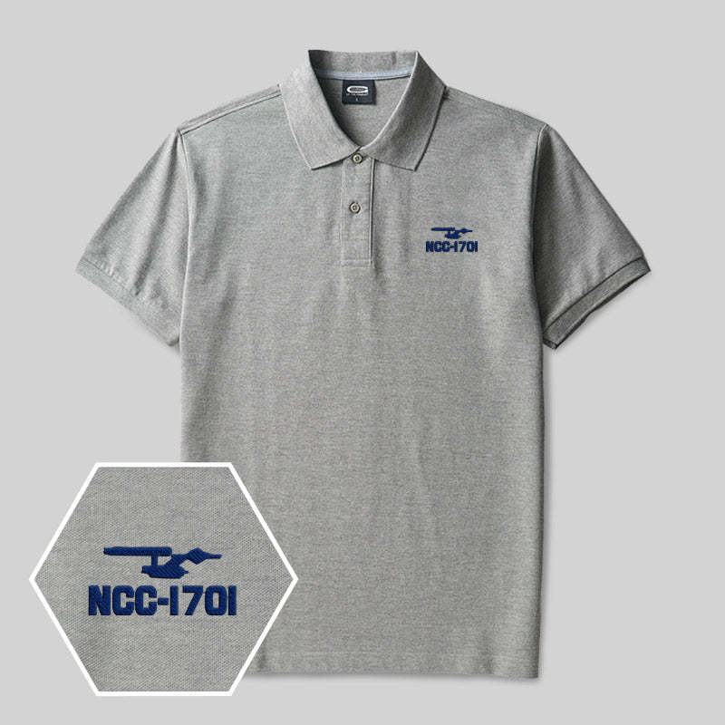 Ncc 1701 Geek Embroidered Polo Shirts