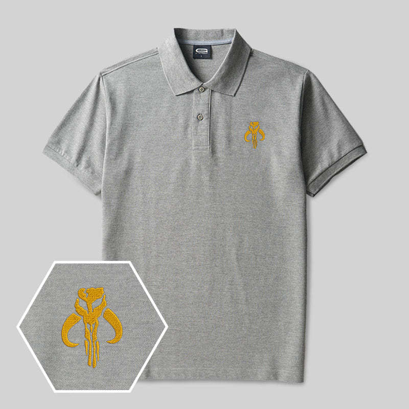 Mythosaur Geek Embroidered Polo Shirts