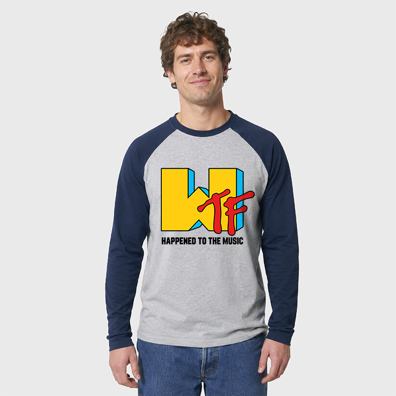 WTF Happened To The Music Geek Retro Raglan Long-Sleeve Tee