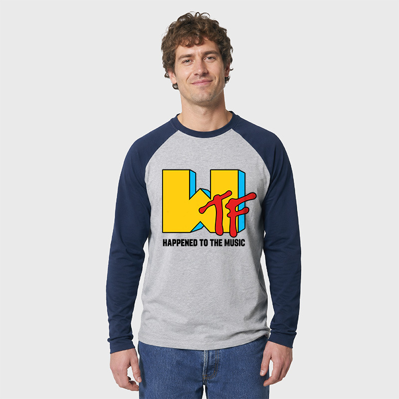 WTF Happened To The Music Geek Retro Raglan Long-Sleeve Tee