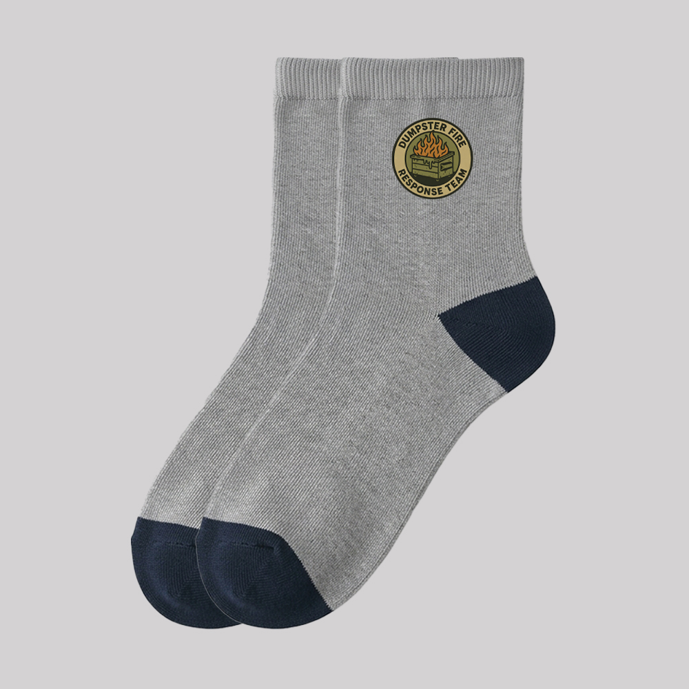 Dumpster Fire Response Team Geek Cotton Daily Socks