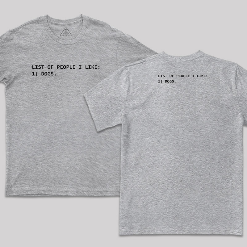 Dog Person Front and Back Printed T-Shirt