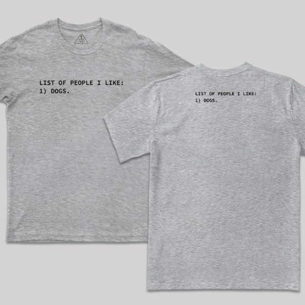 Dog Person Front and Back Printed T-Shirt
