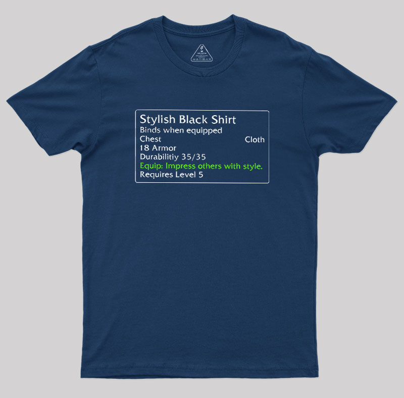 Stylish Black Shirt Essential Geek T-Shirt