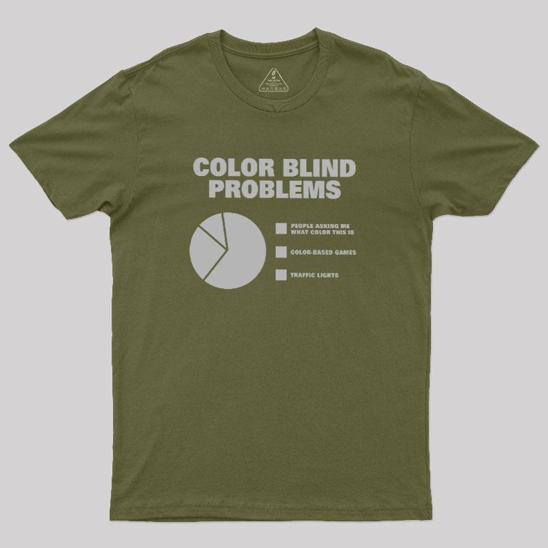Color Blind Problems Geek T-Shirt