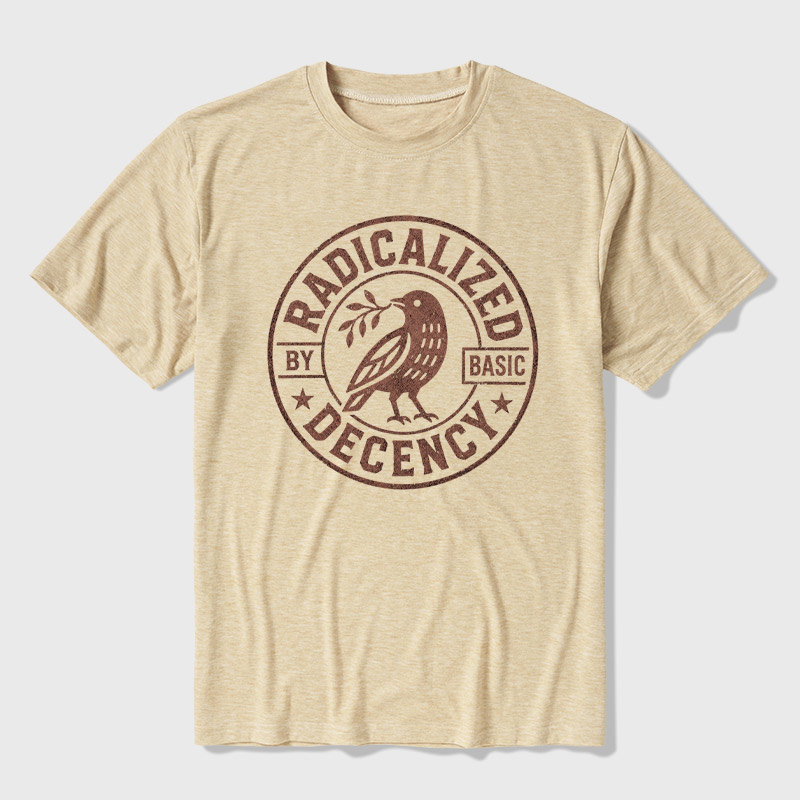 Radicalized By Basic Decency Ultra Soft Heather Tee