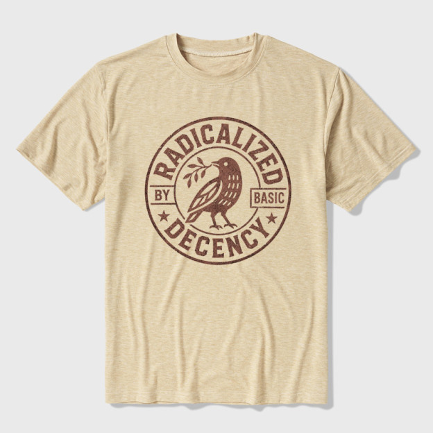 Radicalized By Basic Decency Ultra Soft Heather Tee