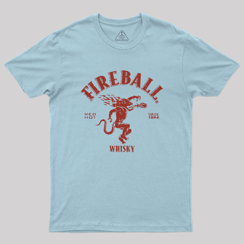 Fireball Wisky Since 1984 Red Geek T-Shirt