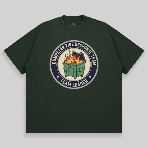 Dumpster Fire Response Team Unisex Oversized T-shirt