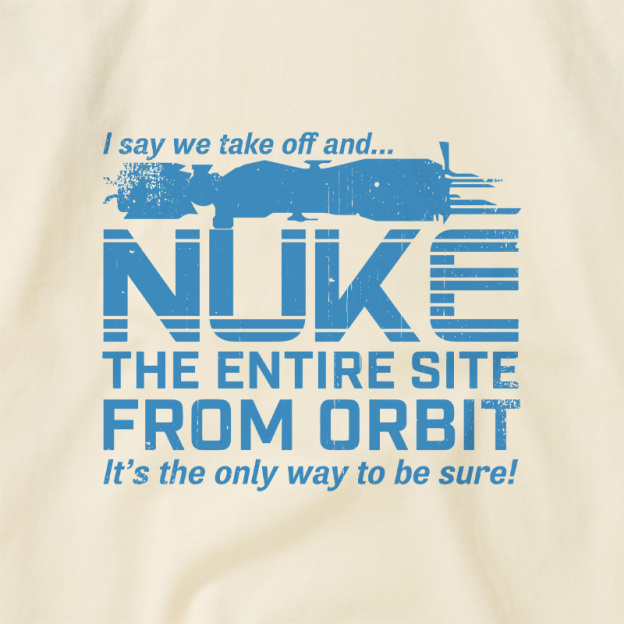 Nuke It from Orbit Geek Retro Raglan T-Shirt