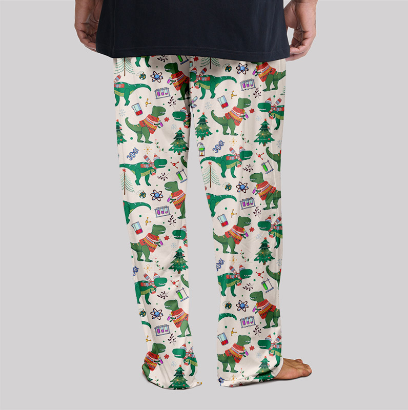 Christmas Science & Dinosaur Geek Loungewear Pants