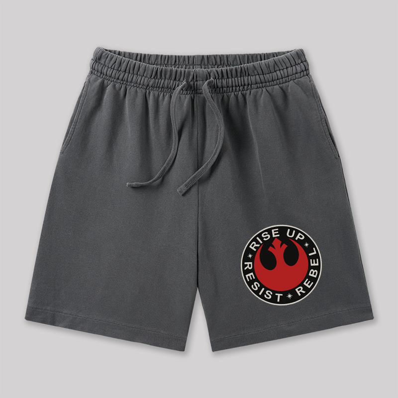 Resist Rebel Riseup Geeky Washed Shorts
