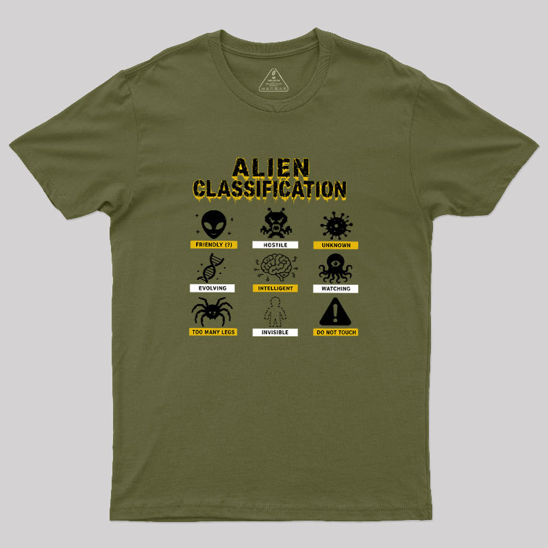 Alien Classification Geek T-Shirt