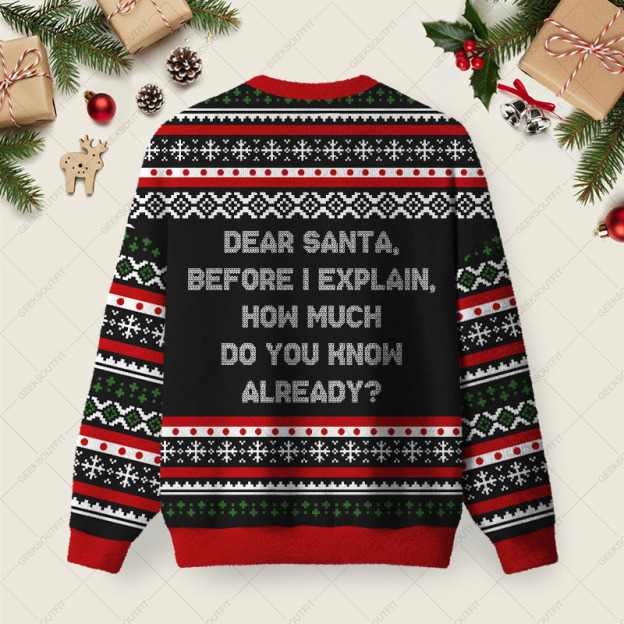 How Much Do You Know Already Ugly Christmas Fuzzy Fleece Sweatshirt