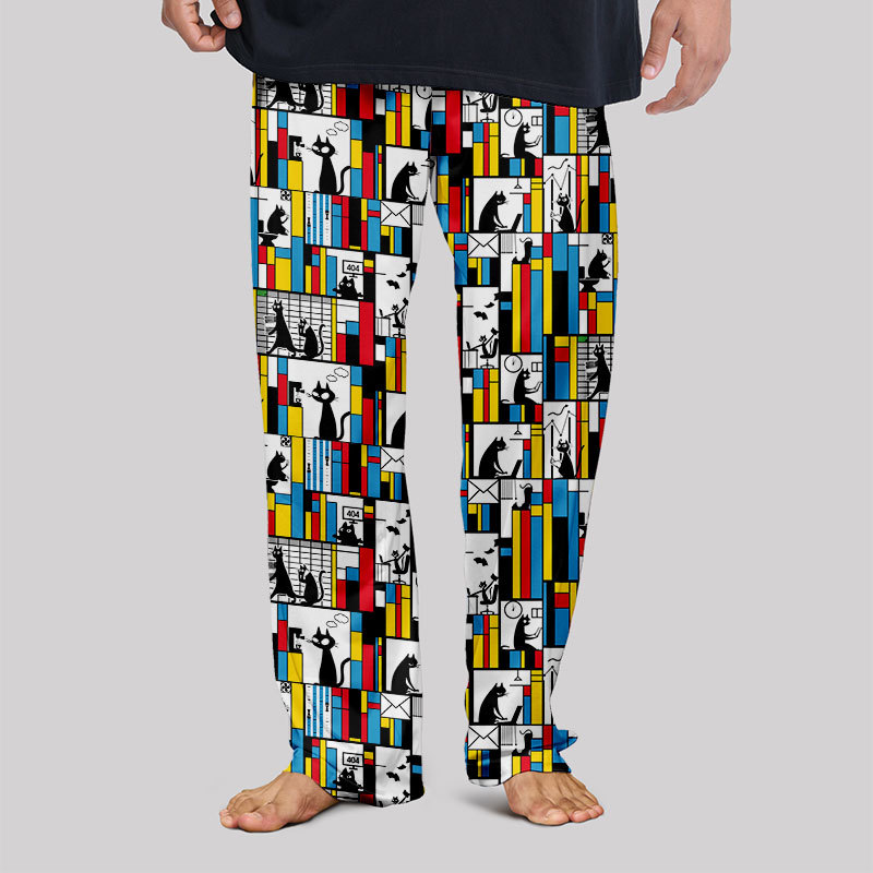 Office Cat Geek Loungewear Pants