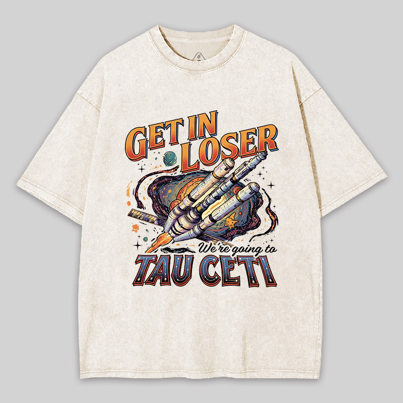 Tau Ceti Road Trip Geek Washed T-shirt