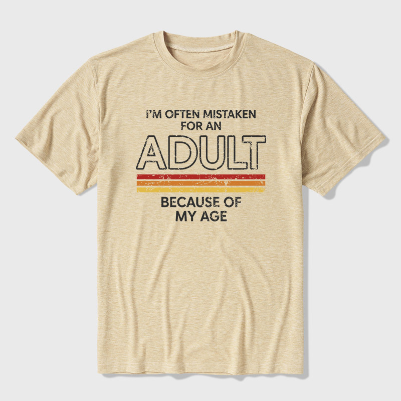 Mistaken For An Adult Ultra Soft Heather Tee