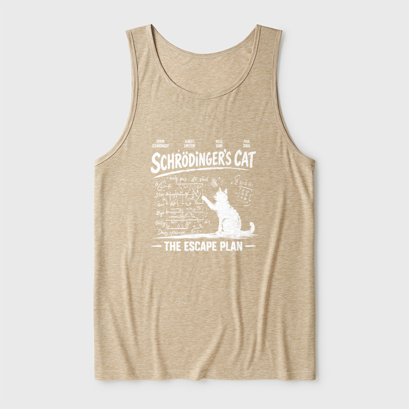 Schrodinger's Cat Escape Plan Interesting Physics Science Ultra Soft Heather Tank