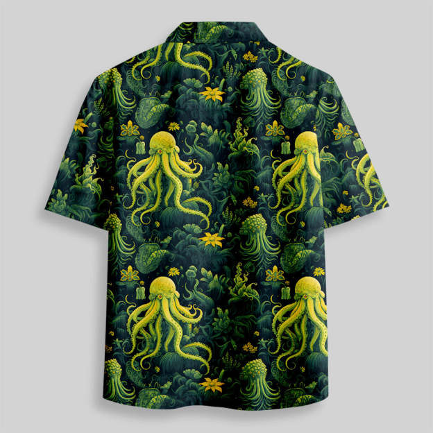 Cthulhu Button Up Pocket Shirt