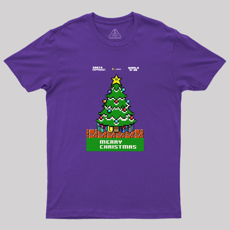 Pixel Merry Christmas Geek T-Shirt